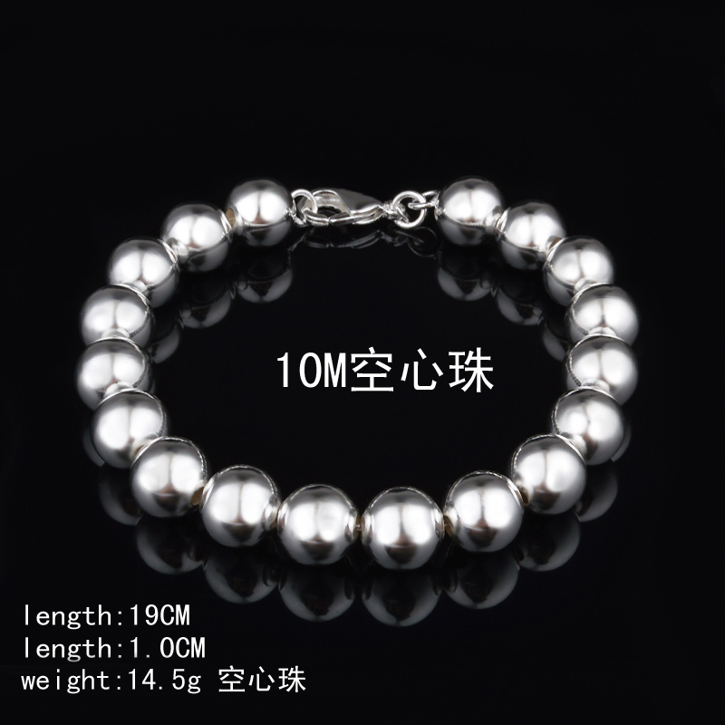 Free Shipping with tracking number Top Sale 925 Silver Bracelet 10M hollow beads Bracelet Silver Jewelry 20Pcs/lot cheap 1559
