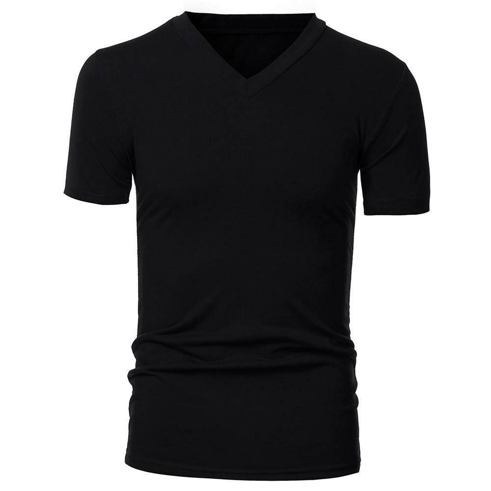 10 Colors 2015 New Summer Style Mens Fashion Slim Fit V-neck Casual Short Sleeve Plain T-shirt Sport Gym Top Tee Camisas L-XXL FG1511