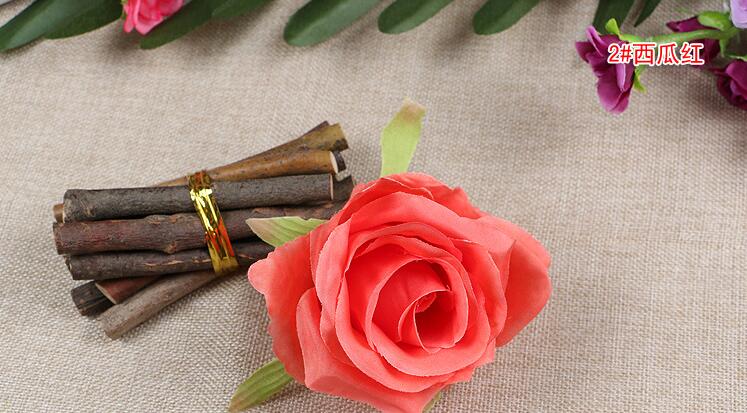 Silk flowers wholesale rose heads artificial flowers rose plastic flowers fake flowers head high quality silk flowers free shipping WF001