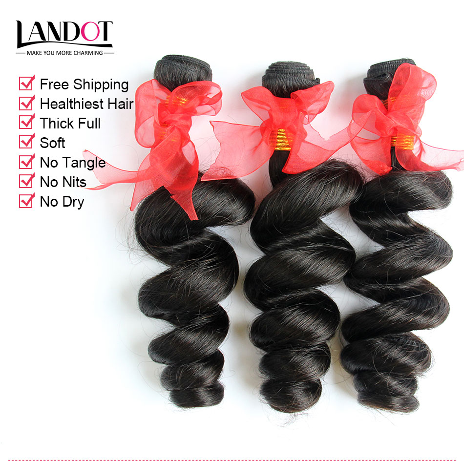 3 Bundles Lot Unprocessed Brazilian Hair Weave Body Wave Straight Loose Deep Wave Kinky Curly Brazilian Human Hair Natural Color Extensions