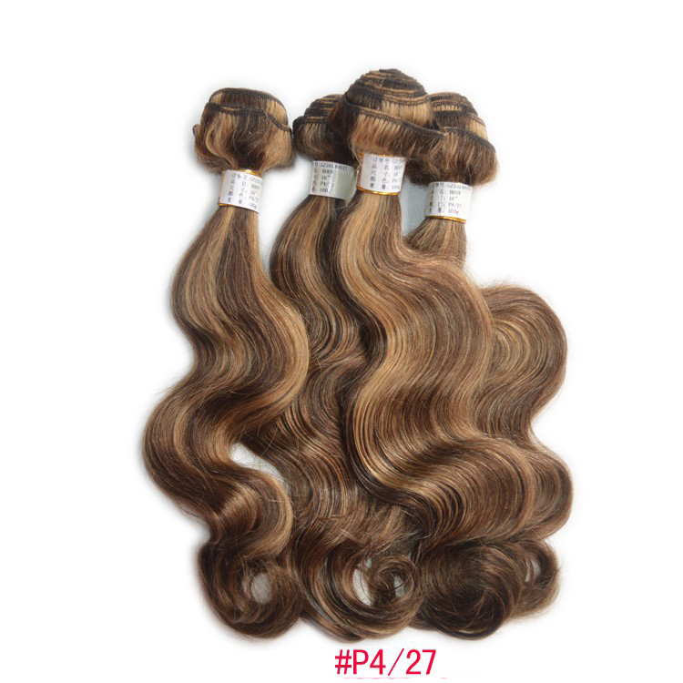 Free shipping Weave Bundles Unprocessed Virgin Brazilian Body Wave Human Hair Extensions Red Brown Blonde
