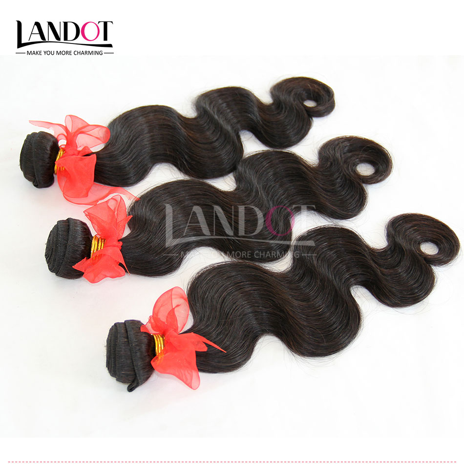 Brazilian Body Wave Hair Human Hair Weaves Wavy 4 Bundles Lot Unprocessed 8A Brazilian Hair Extensions Natural Color Double Weft Tangle Free