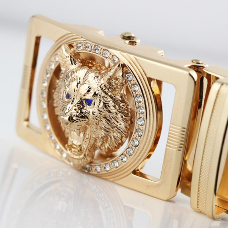 Brand New famous designer belts men high quality casual belt gold Wolf Head buckle Girdle 110-130cm, Without box
Brand New famous designer belts men high quality casual belt gold Wolf Head buckle Girdle 110-130cm, Without box