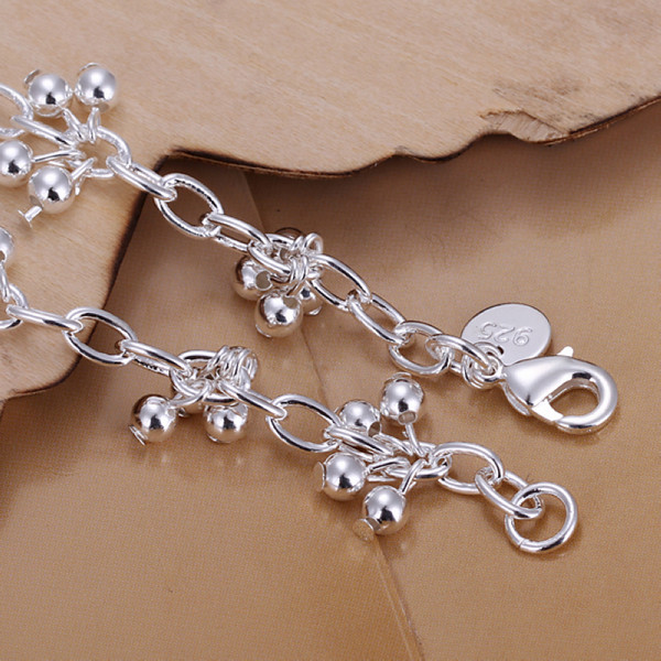 Hot sale best gift 925 silver Soo grapes hanging light Bracele DFMCH085, brand 925 sterling silver plated Chain link gemstone bracelets