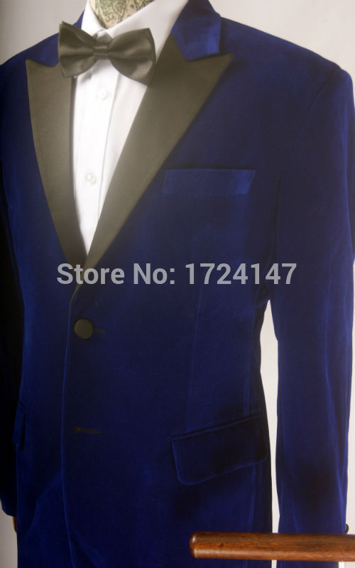 Wholesale- Tailored Velvet Groom tuxedos wedding suits for mens 3 pieces suits (coat+Pants+tie)CM7651403
