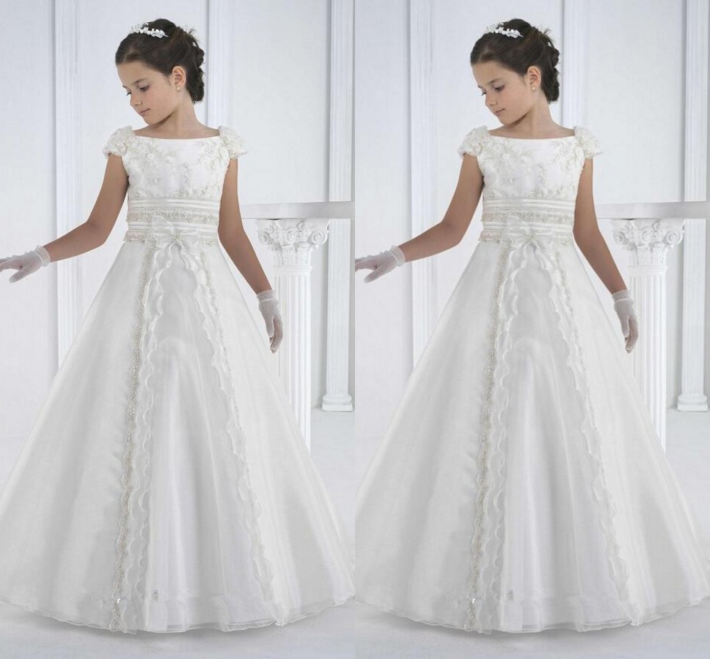 Or First Length Princess Wer Girl Girls White Communion Dresses Vestidos De Comunion I s