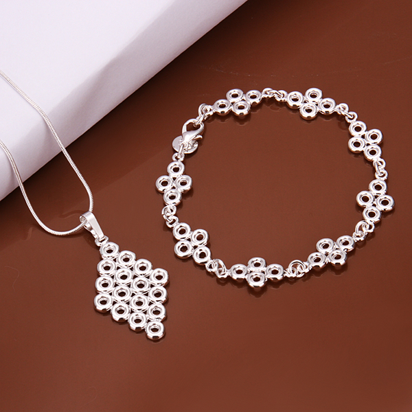 High grade 925 sterling silver Zircon Lantern Set jewelry sets DFMSS515 brand new Factory direct sale wedding 925 silver necklace earring