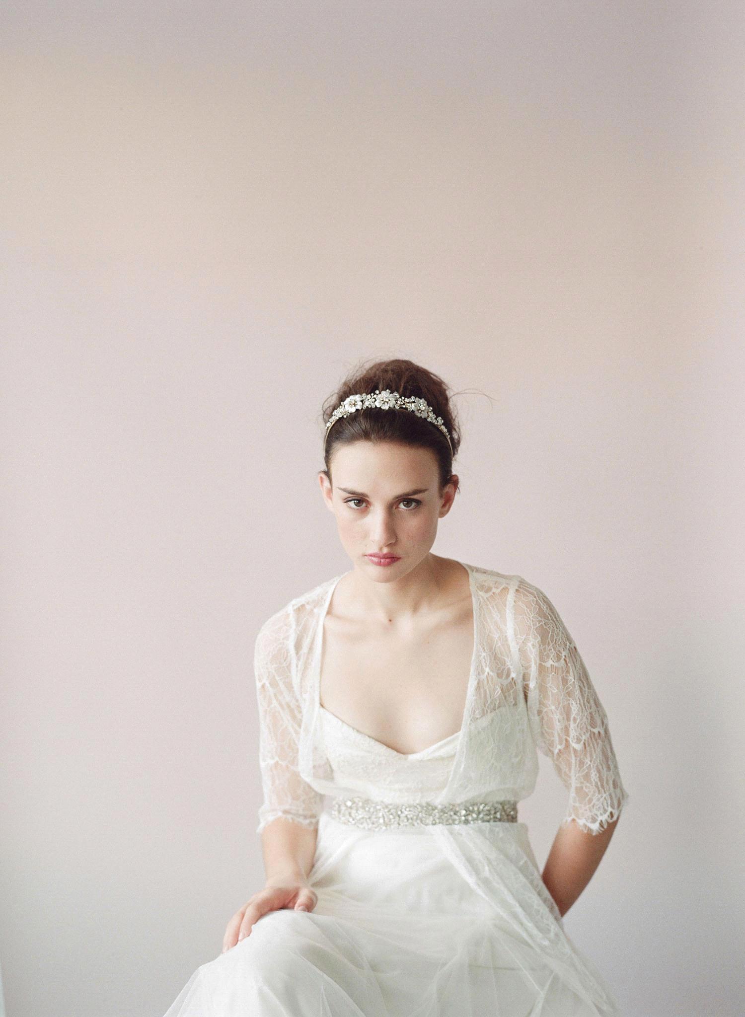 BlingBling Beautiful Bridal Hair Accessories Flower Beads 2020 Handmade Girl's Party Headbands Shiny Wedding Headpieces for Bride CPA462