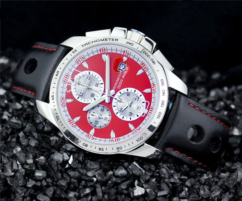 Fre shippng men Sport watches fashion quartz Stopwatch Male Chronograph watch sport Leather band wristwatch 539, Red
Fre shippng men Sport watches fashion quartz Stopwatch Male Chronograph watch sport Leather band wristwatch 539, Red