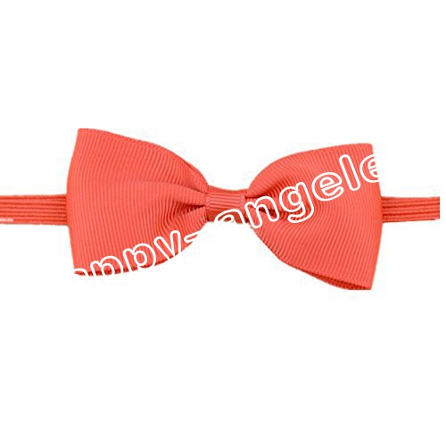 25pcs baby ribbon hair bow with mini Thin Elastic headbands girl hair accessorie 2" bow flower hair band slender rubber hair ties PJ5277