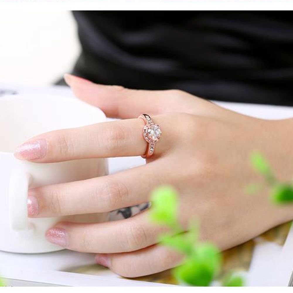 0.8ct Round Cut 4-prong Setting Classic Solitaire Wedding Bridal Ring Halo Crystal Womens Jewelry Gift Size 6