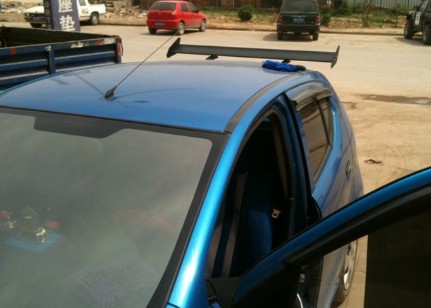 Fits Hatchback Auto Car Rear Spoiler Wings Universal Black Aluminum GT Racing Spoiler Wing