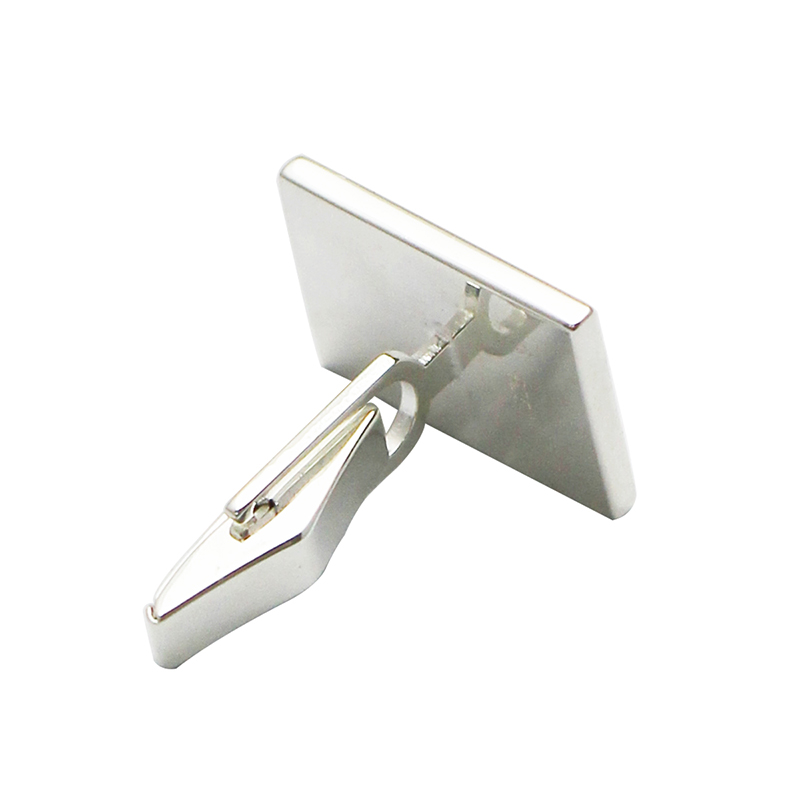 Beadsnice Solid 925 Sterling Silver Cufflink Findings Mens Jewelry Cufflink Blanks with Rectangle Bezel Setting Handmade ID30929