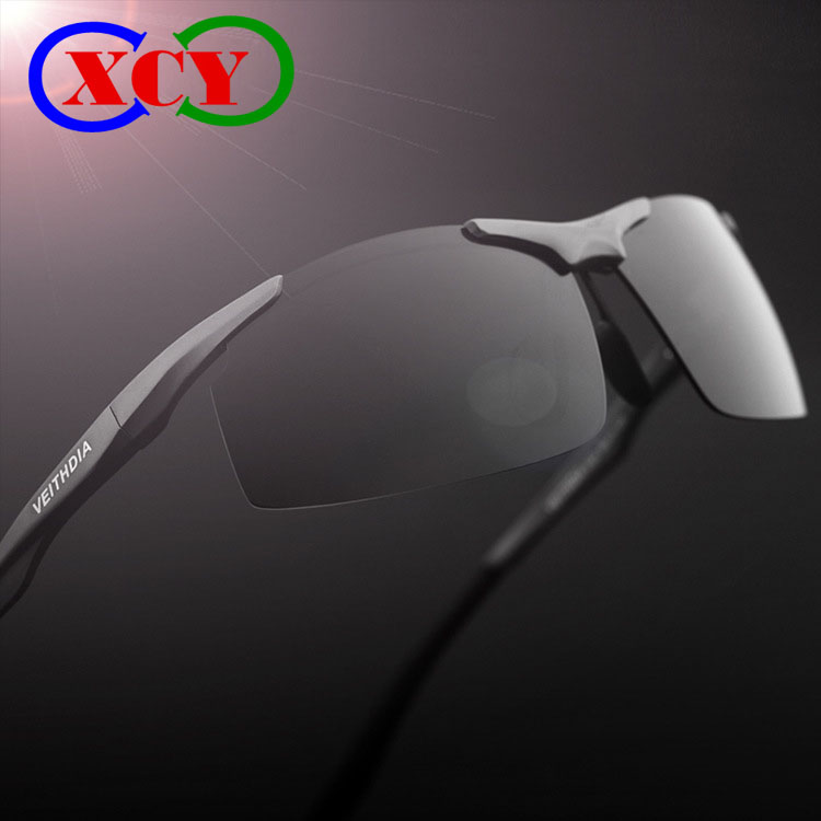 Original Brand Sports Driving Mens Polarized Sunglasses Outdoor Fishing Riding Glasses Aluminum Magnesium Alloy Half Frame