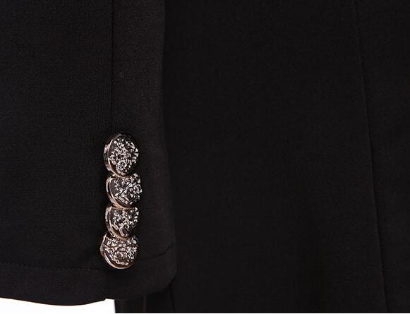 Dress Europe US hot style pencil skirt personality fashion long-sleeved dress buttons putting new double-breasted coat v-neck