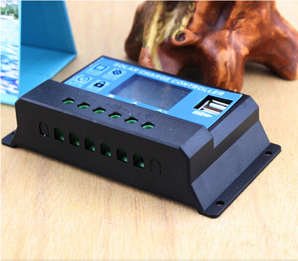 New 10A LCD Solar Controller dual USB output 5V Mobile Charger 1224V Solar Panel battery Charge Regulator 10 Amps