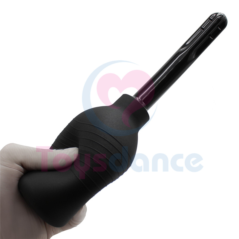 Toysdance 310ml Clyster Douche Silicone Intestinal Cleaners Sex Products For Adult Soft Head Applier Anal Sex Toys Black q1711241 - view 7
