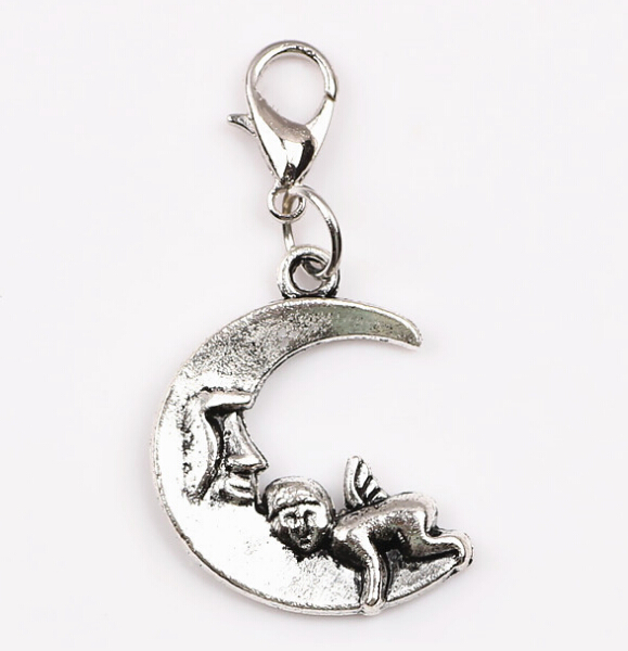 DIY Jewelrys 20pcs/lot Moon with Angel Baby Floating Locket Charms Dangle Pendant with Lobster Clasp, Bronze;silver
DIY Jewelrys 20pcs/lot Moon with Angel Baby Floating Locket Charms Dangle Pendant with Lobster Clasp, Bronze;silver
