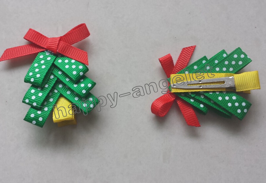 50pcs 2" Christmas tree hair clip bow accessories kids bows flower baby girls headband flower bows renda Bowknot baby hair clips HD3270