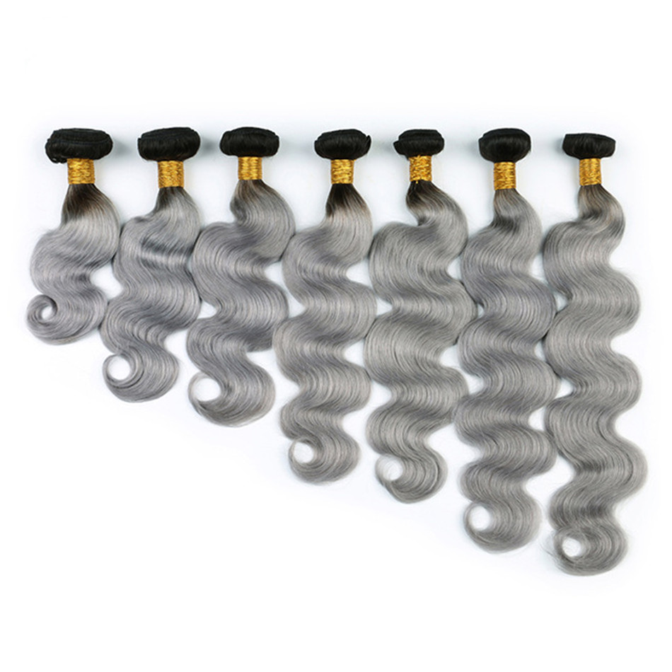 ELIBESS HAIR- 1B/Grey Ombre Remy Human Hair Extensions Body Wave Hair 3 Bundle 80g/piece Gray Hair Wave
ELIBESS HAIR- 1B/Grey Ombre Remy Human Hair Extensions Body Wave Hair 3 Bundle 80g/piece Gray Hair Wave
