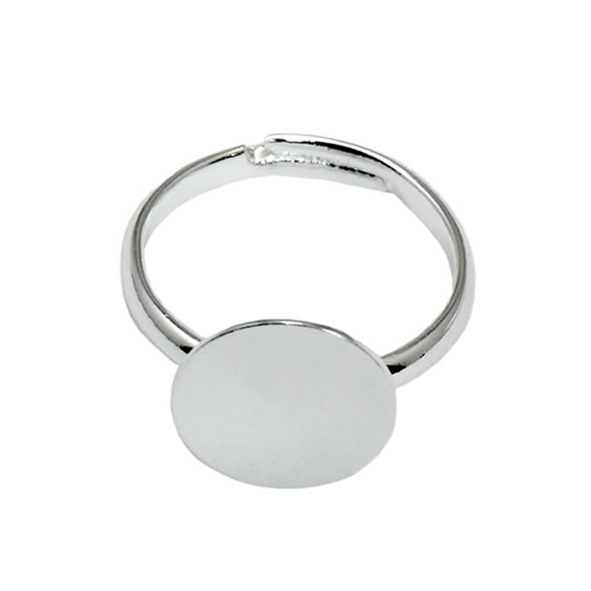 Beadsnice silver rings for children ring base with 10 mm flat pad for jewelry making fashion kids rings wholesale ID 29681