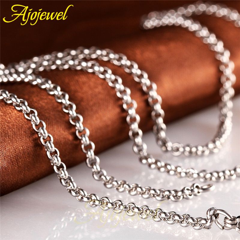 FG Length 45/50/55/60cm Curb Link Chain Mens Jewelry Stainless Steel Necklace
