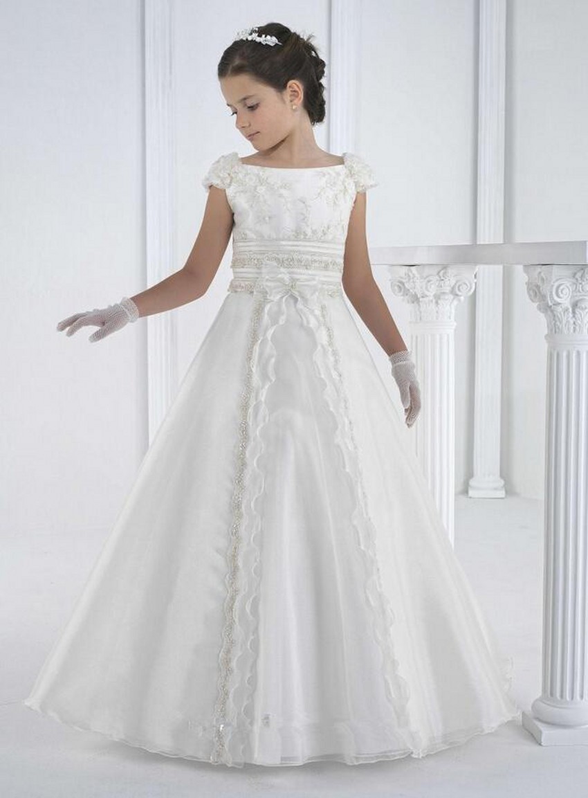 Or First Length Princess Wer Girl Girls White Communion Dresses Vestidos De Comunion I s