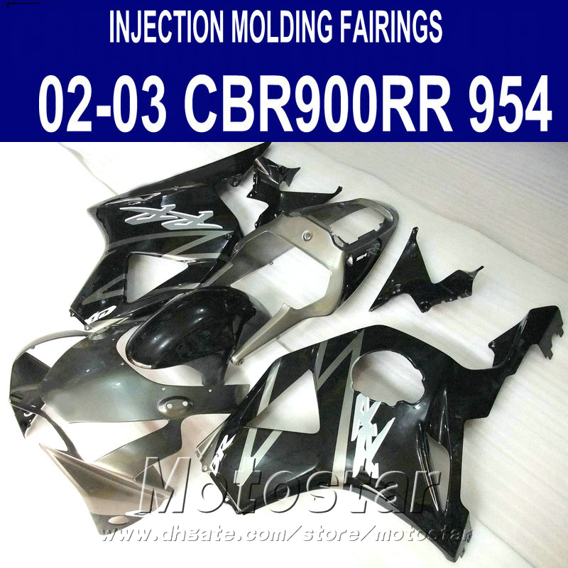 Injection molding Motorcycle parts for Honda cbr900rr fairings 954 2002 2003 silver black CBR954 plastic fairing kit CBR900 RR 02 03 YR14, Same as the picture shows