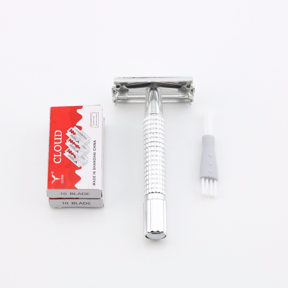 WEISHI Double Edge Safety Razor Aluminum Alloy Electrified with Metal 2003-M Light Weight Simple packing 1 PCS/LOT