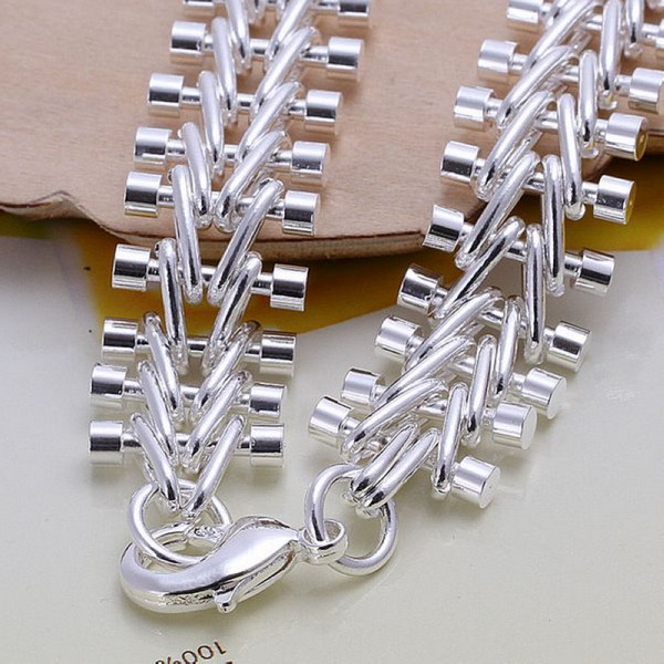 Hot sale best gift 925 silver Fish Bone Bracelet DFMCH050,brand new fashion 925 sterling silver plated Chain link bracelets