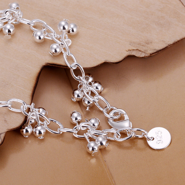 Hot sale best gift 925 silver Soo grapes hanging light Bracele DFMCH085, brand 925 sterling silver plated Chain link gemstone bracelets