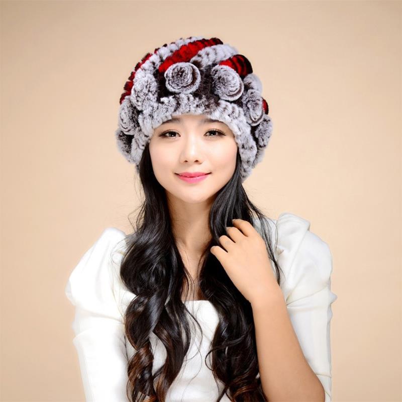Wholesale-14602b NEW Knitted Real REX rabbit fur hat top quality beanie hat with flower decoration headgear headdress head warmer, C1 silvery black
Wholesale-14602b NEW Knitted Real REX rabbit fur hat top quality beanie hat with flower decoration headgear headdress head warmer, C1 silvery black
