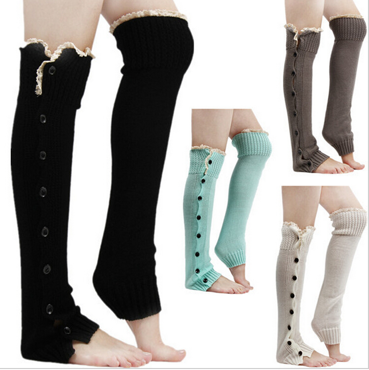 Lace Trim Flat Cuffs Button Down Knit Warmers Knee High Boot Socks Winter Boot Warm Socks Knit Leg Warmer for Christmas, Multi
Lace Trim Flat Cuffs Button Down Knit Warmers Knee High Boot Socks Winter Boot Warm Socks Knit Leg Warmer for Christmas, Multi