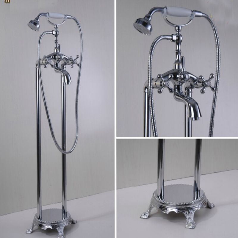 Wholesale And Retail Free Standing Floor Mounted Chrome Brass Clawfoot Bathtub Filler Mixer Tap Set
Wholesale And Retail Free Standing Floor Mounted Chrome Brass Clawfoot Bathtub Filler Mixer Tap Set
