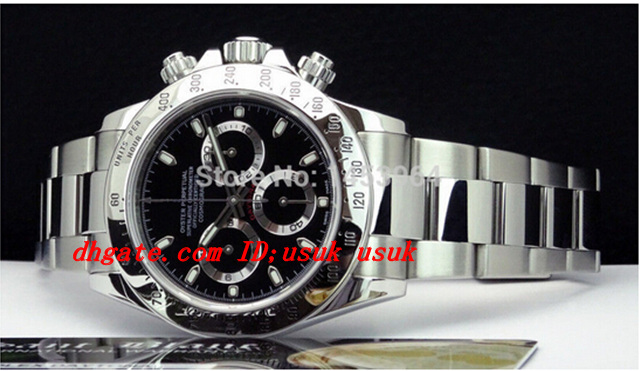 Factory Supplier Luxury Wristwatch Original-Box 116520 Black Dial Stainless Steel Bracelet Automatic Mens Men's Watch Watches
Factory Supplier Luxury Wristwatch Original-Box 116520 Black Dial Stainless Steel Bracelet Automatic Mens Men's Watch Watches