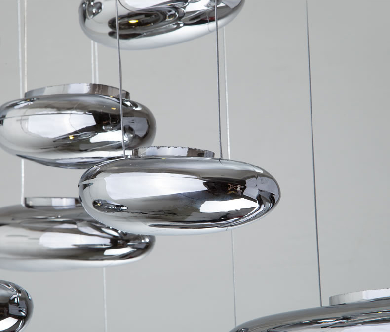 LED Pendant Lamps Mercury Water Drop Droplight Fashion Lighting Hotel Living Room Ceiling Light Chandelier Lamp Electroplating Chandelier