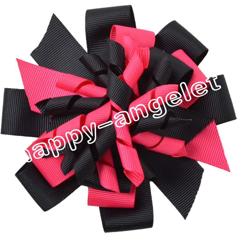 20pcs M2MG Gymboree Baby Hairbows Layered Korker Curlies Ribbon Hair Bows clips Boutique Corker for Children Kids Headwear headbabd PD014