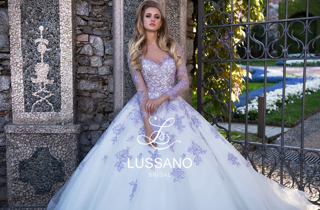 Charming Lavender Illusion Bodices A Line Wedding Dresses 2024 Sheer Neck Long Sleeves Lace Appliqued Beach Bridal Gowns Custom Made