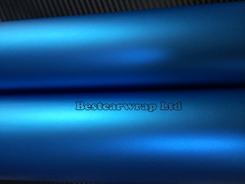 Satin chrome titanium blue Viny For Car Wrapping Satin Matte Chrome Film With Air Channle For Car styling Unique Wrap Foile1.52x20m/Roll