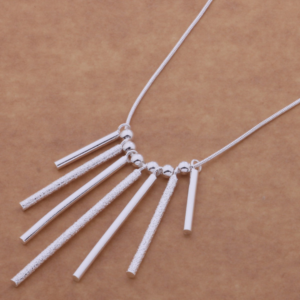 Free Shipping with tracking number Best Most Hot sell Women's Delicate Gift Jewelry 925 Silver 7 strips Necklace