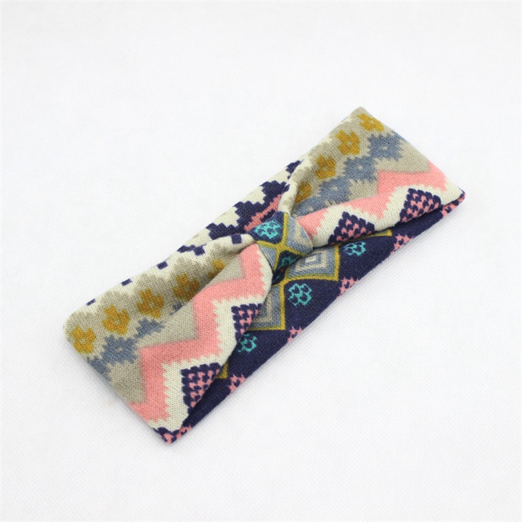 Women Sports yoga / baby Bow Cotton Soft Turban hair band flower headband Head Wrap flat knotted leopard print Headwrap FD6561