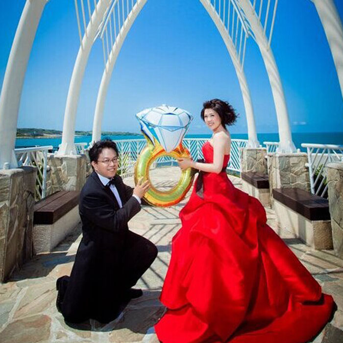 43 Inches Funny Big Diamond Ring Balloon 2015 New Fashion Party Wedding Decorations Diamond Ring Balloon Make a Proposal Wedding Gifts