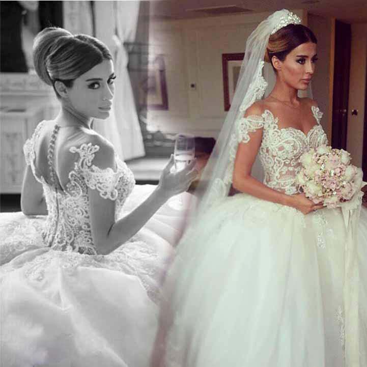 Modern Ball Gown Tulle Wedding Dresses Sheer Neck Court Train Puffy Lace Bridal Gowns Custom Made Robes De Marriage, Pink
Modern Ball Gown Tulle Wedding Dresses Sheer Neck Court Train Puffy Lace Bridal Gowns Custom Made Robes De Marriage, Pink