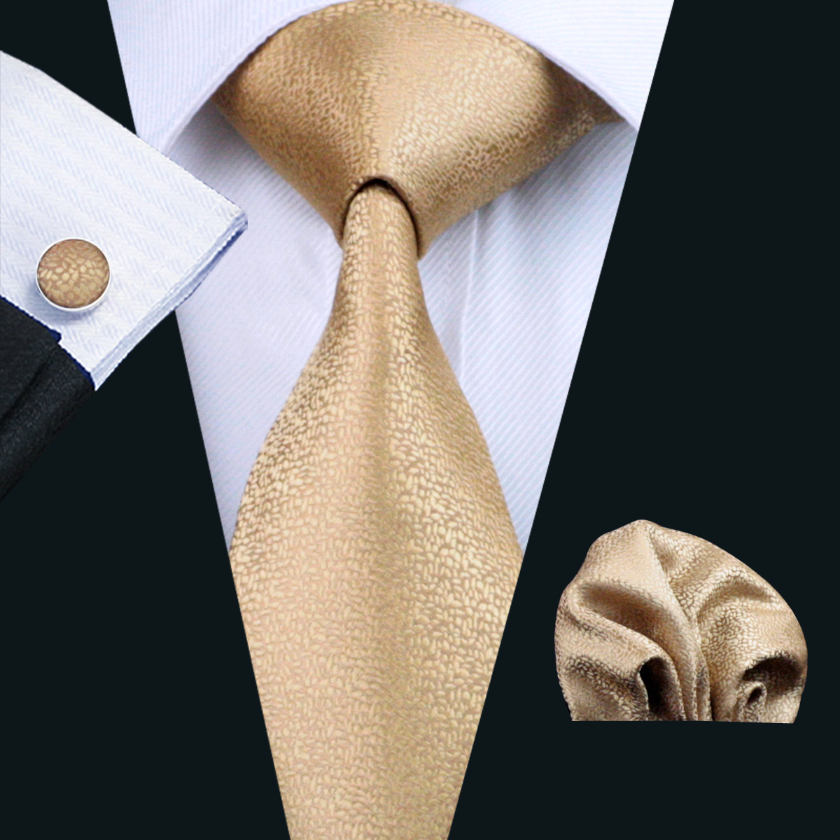 Fast Shipping Gold Tie Set for Men Silk Hankerchief Top Selling Jacquard Woven Classic Business Work Leisure Necktie Set N-0532, Black;blue
Fast Shipping Gold Tie Set for Men Silk Hankerchief Top Selling Jacquard Woven Classic Business Work Leisure Necktie Set N-0532, Black;blue