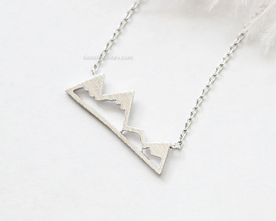 30PCS Cute Snowy Mountain Top Range Necklaces Simple Modern Minimalist Necklace Nature Paris Landscape Necklace for Women