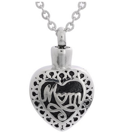 Lily Cremation Jewelry Stainless Steel Waterproof Mom Heart Urn Pendant Memorial Ash Keepsake Pendant Necklace with a Gift Bag, Silver
Lily Cremation Jewelry Stainless Steel Waterproof Mom Heart Urn Pendant Memorial Ash Keepsake Pendant Necklace with a Gift Bag, Silver
