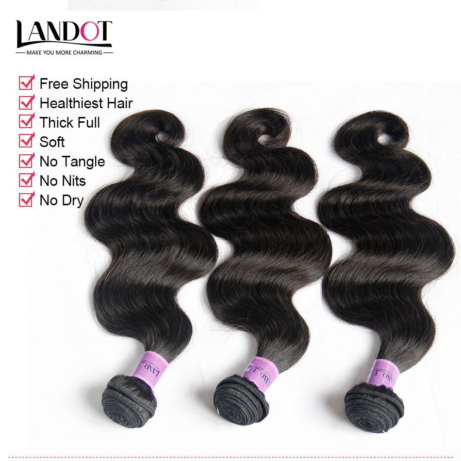 Unprocessed 9A Peruvian Virgin Hair Body Wave 100% Human Hair Weave Bundles 4Pc Natural Color DYEABLE SOFT THICK TANGLE FREE Hair Extensions