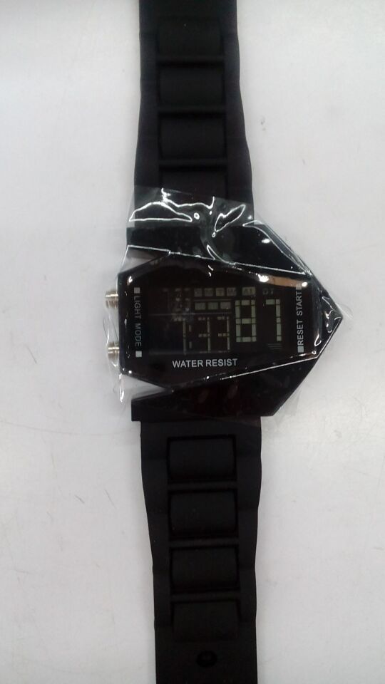 Wholesale 50pcs/lot Mix 6Colors Fighter watches B-2 stealth bomber shape Fighter watches sports LED Aircraft Silicone watch LW006, Silicone wristband
Wholesale 50pcs/lot Mix 6Colors Fighter watches B-2 stealth bomber shape Fighter watches sports LED Aircraft Silicone watch LW006, Silicone wristband