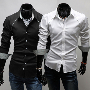 Wholesale-Free Shipping New fashion Mens shirts Hot classical business shirt men slim fit stylish dress long sleeve formal shirts