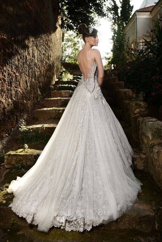 High Quality Ellie Saab Wedding Dress 2015 Formal Floor Length Backless Sexy Cheap Online Beach Applique A-Line Sleeveless Wedding Dresses